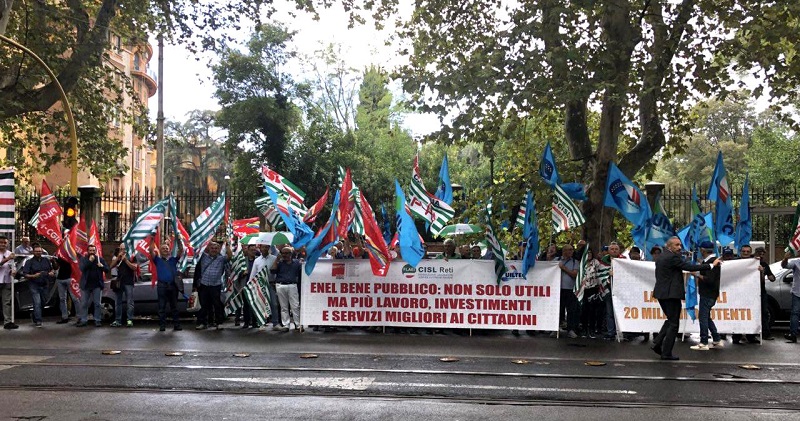 Falei manifestazione a Roma contro politiche Enel