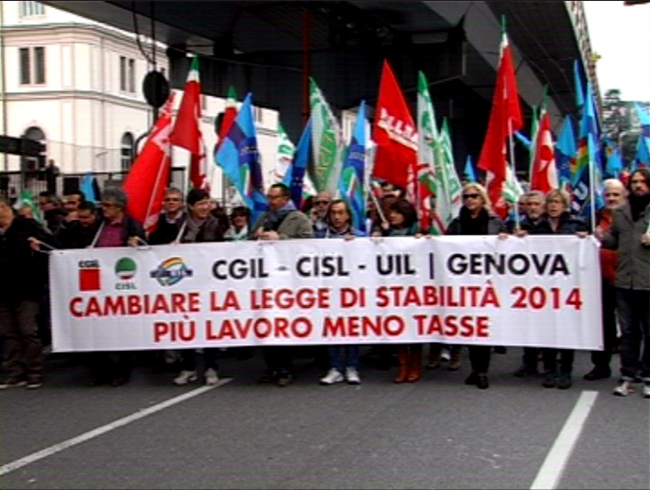 Manifestazione contro legge di Stabilità