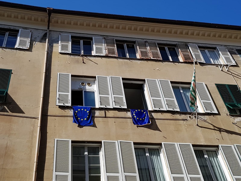 Sede Cisl bandiere Europa