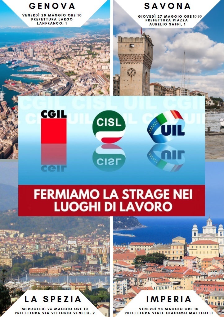 Volantino regionale strage luoghi lavoro